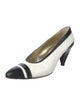 Escada Leather Colorblock Pattern Slingback Pumps