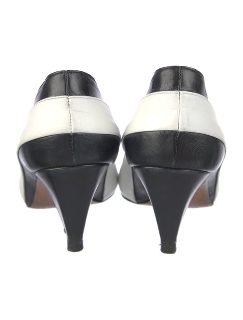 Escada Leather Colorblock Pattern Slingback Pumps