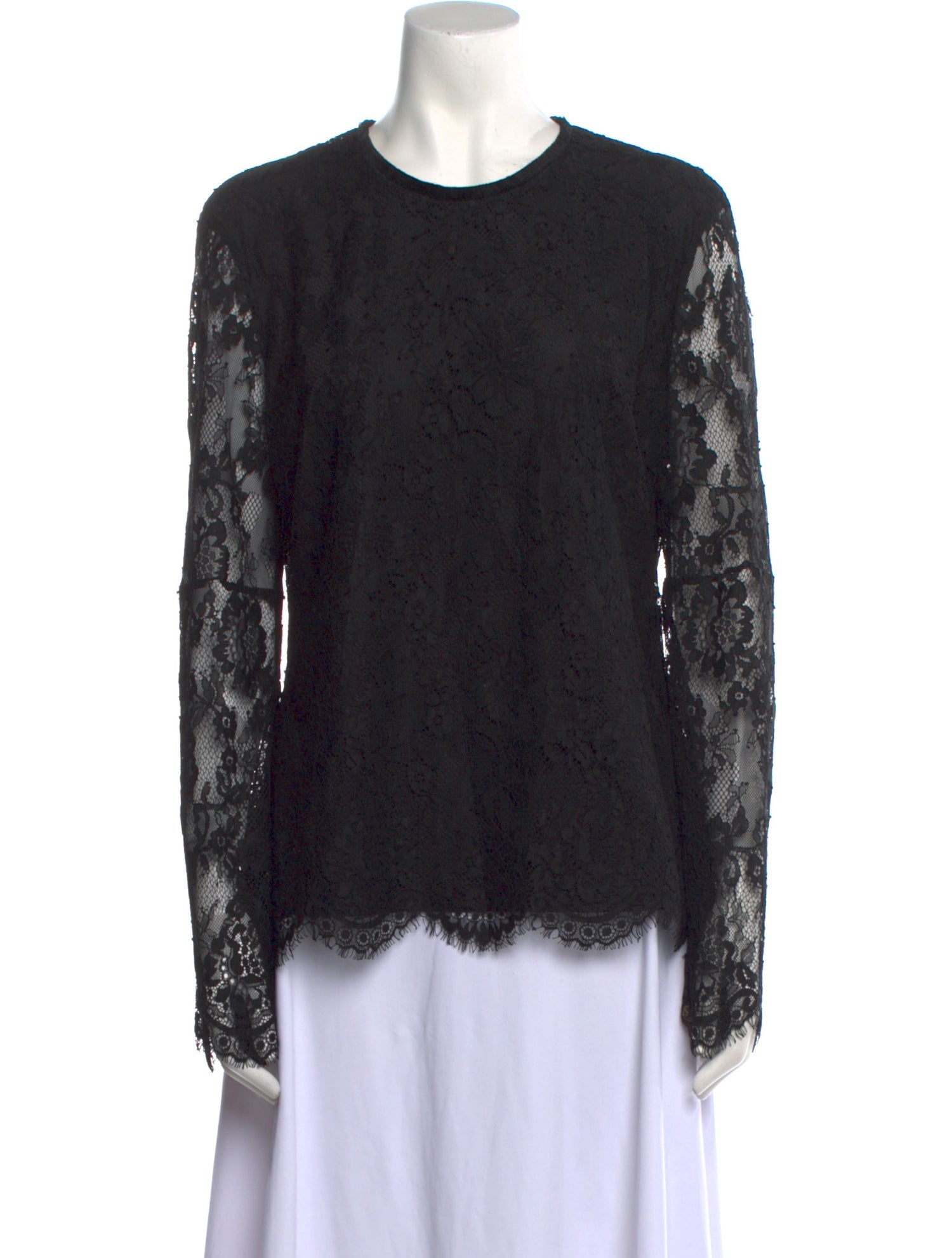 Escada Nylon Lace Pattern Top