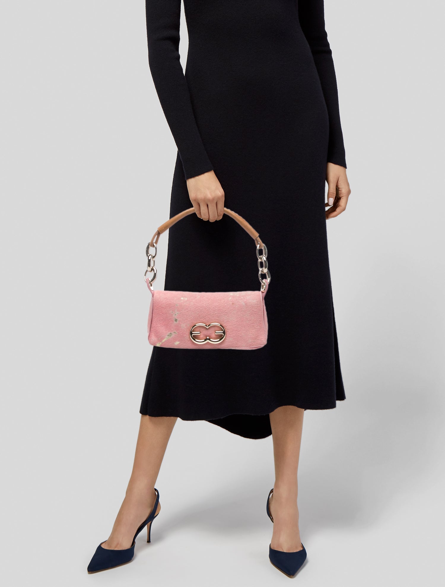 Escada Ponyhair Top Handle Bag