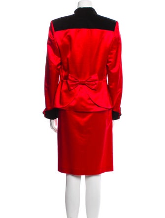 Escada Colorblock Pattern Skirt Suit