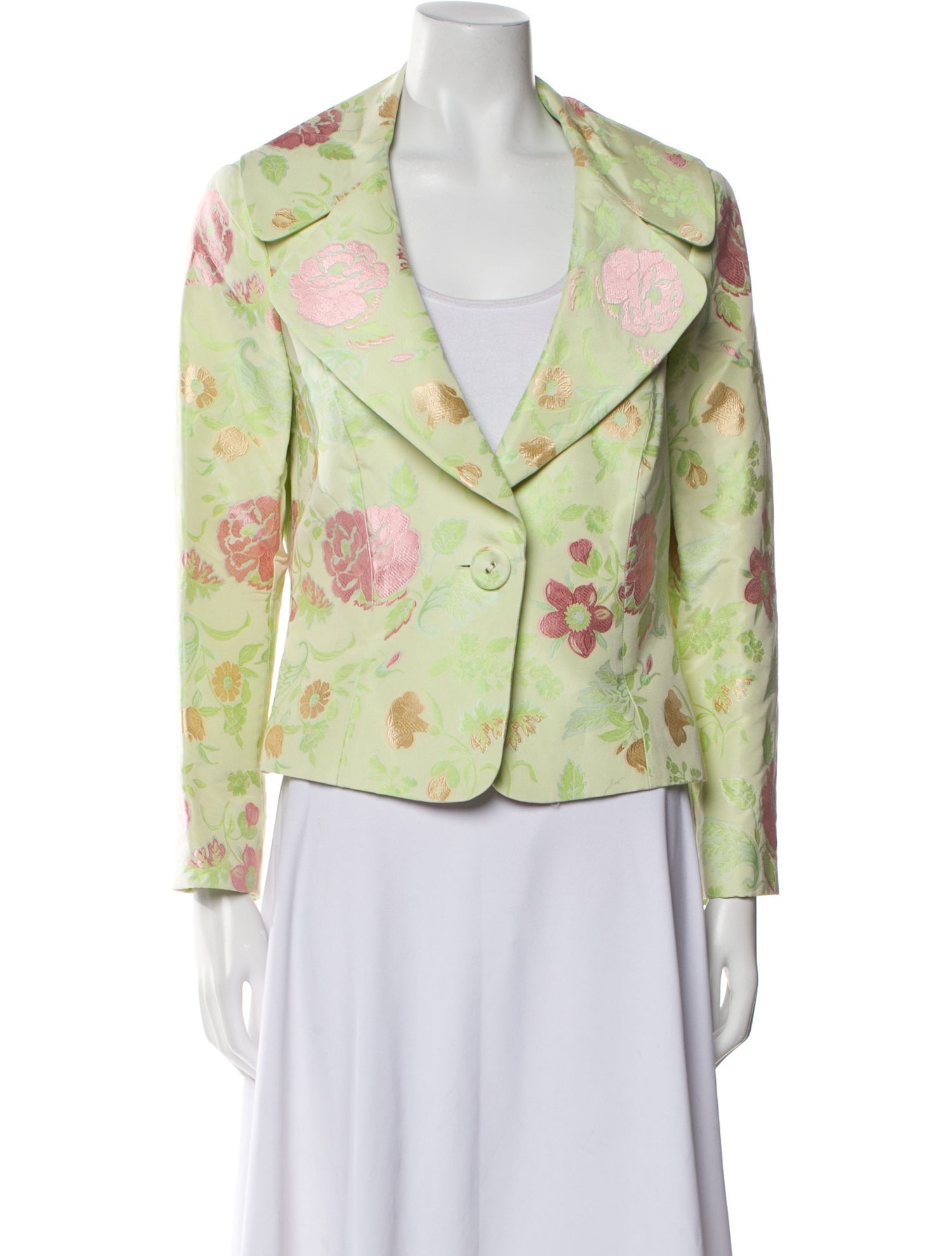 Escada Floral Print Evening Jacket