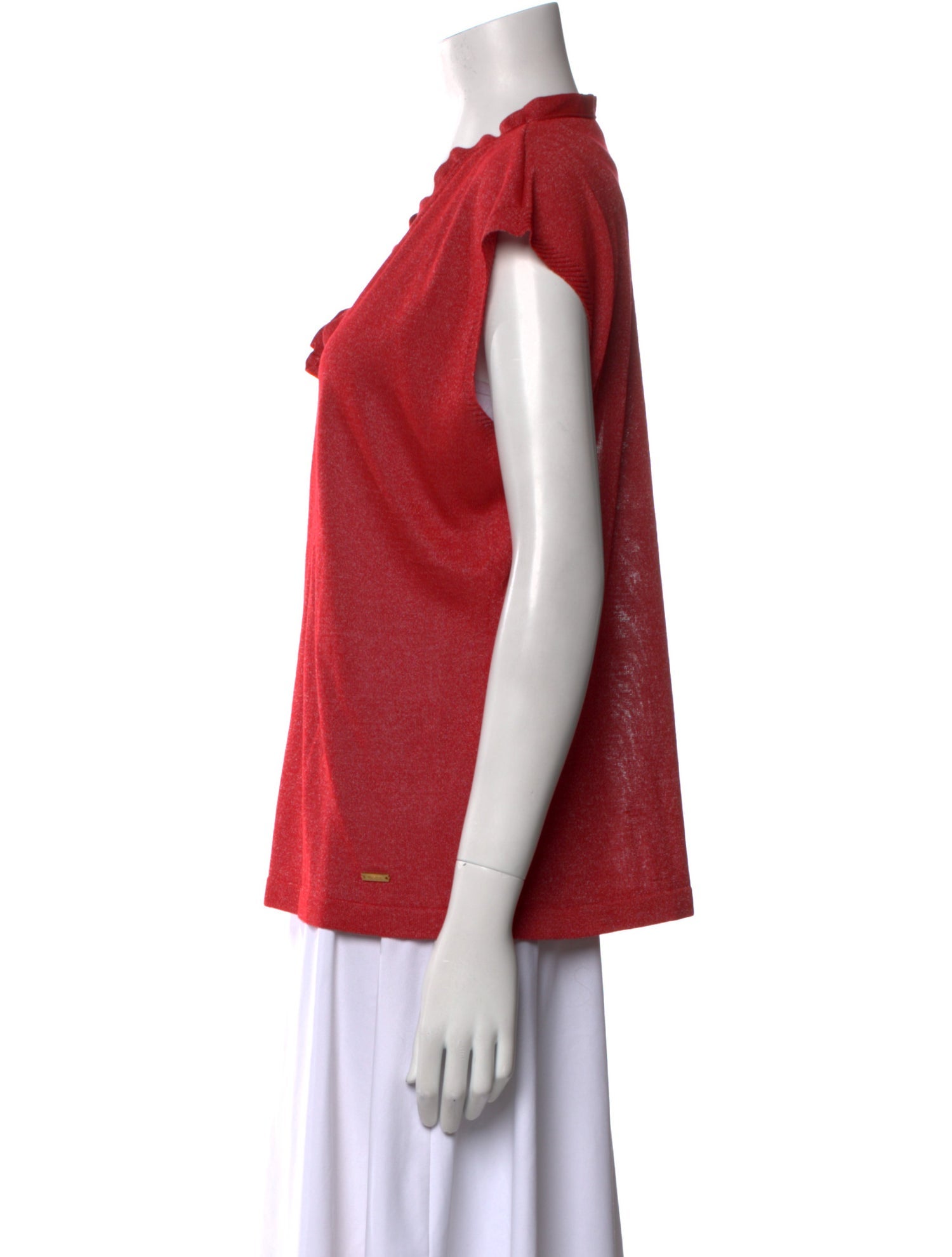 Escada V-Neck Short Sleeve Top