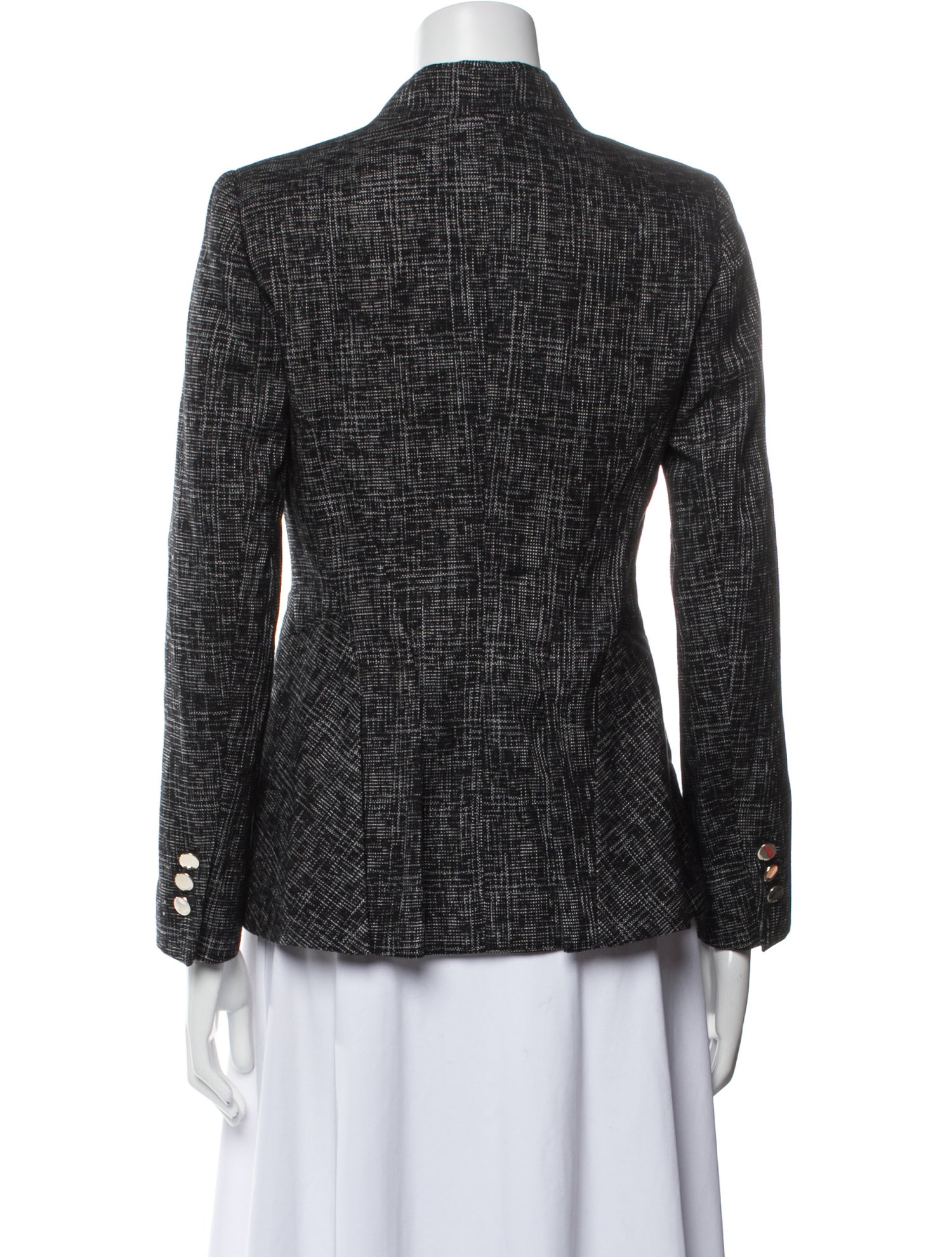 Escada Plaid Print Blazer