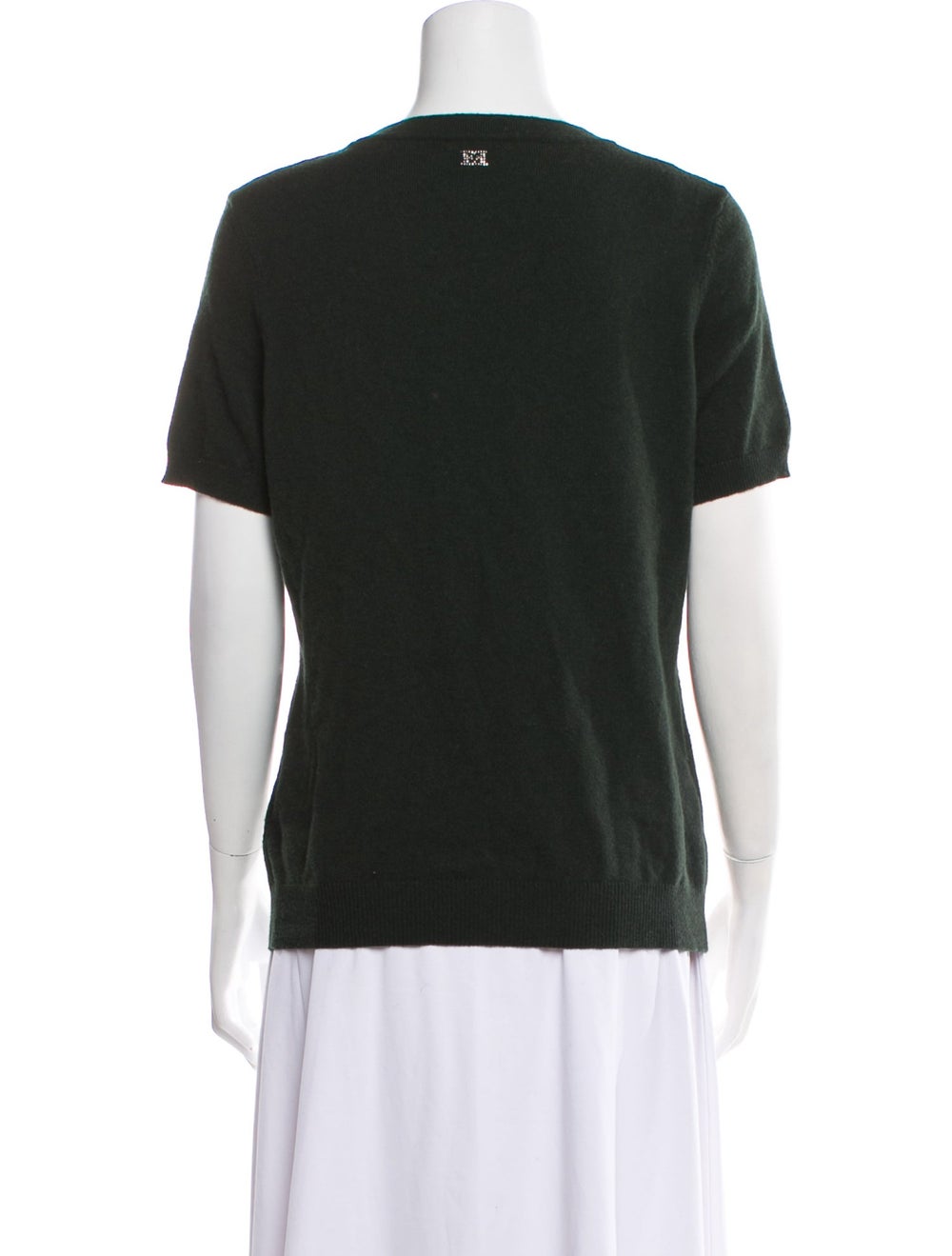 Escada Wool Pullover Black Patterned Sequin Embel… - image 3