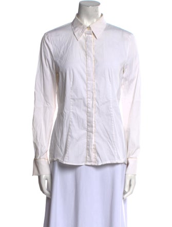 Escada Long Sleeve Button-Up Top