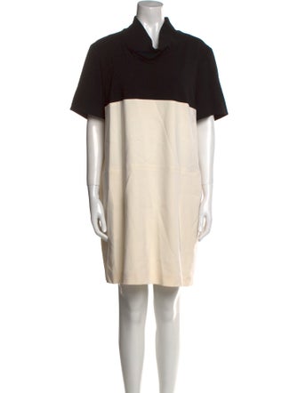 Escada Turtleneck Knee-Length Dress
