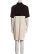 Escada Turtleneck Knee-Length Dress