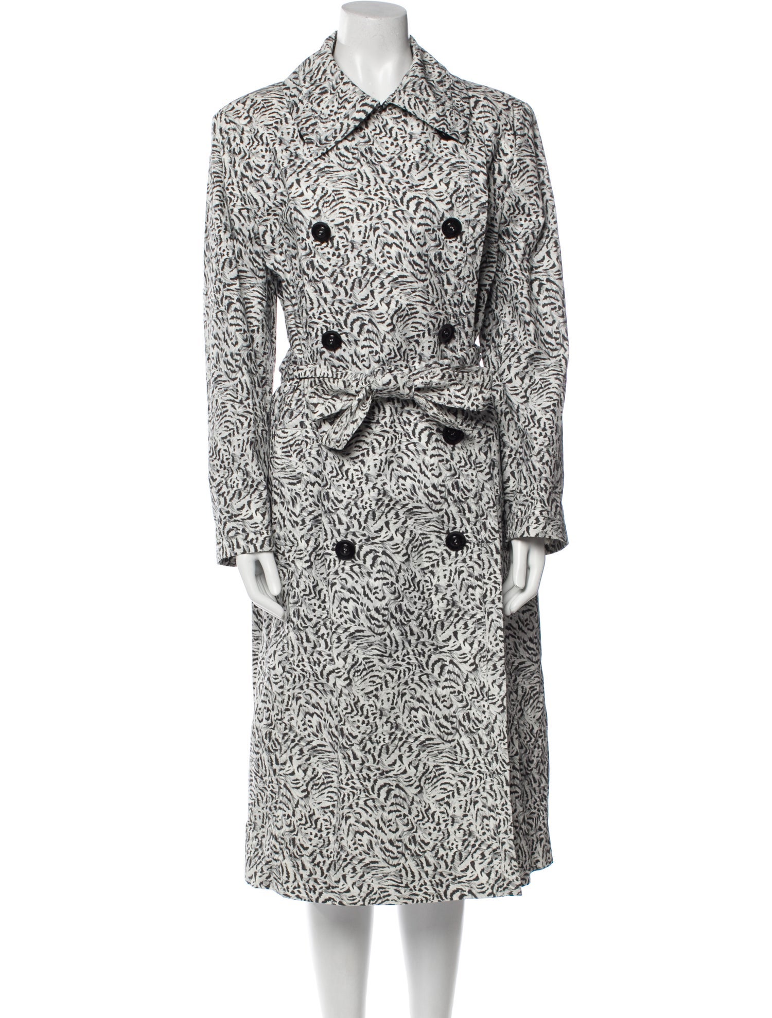Escada Animal Print Trench Coat