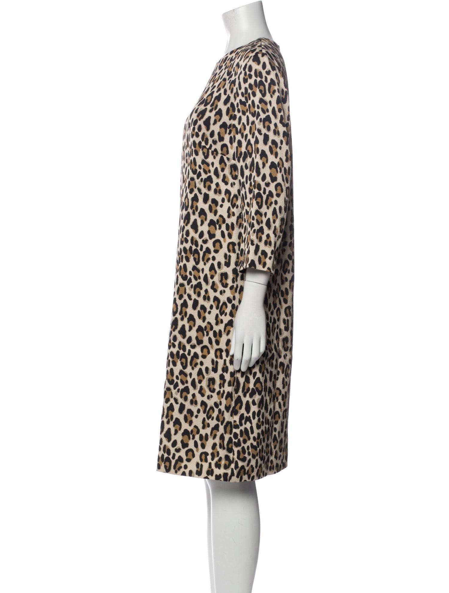 Escada Animal Print Knee-Length Dress w/ Tags