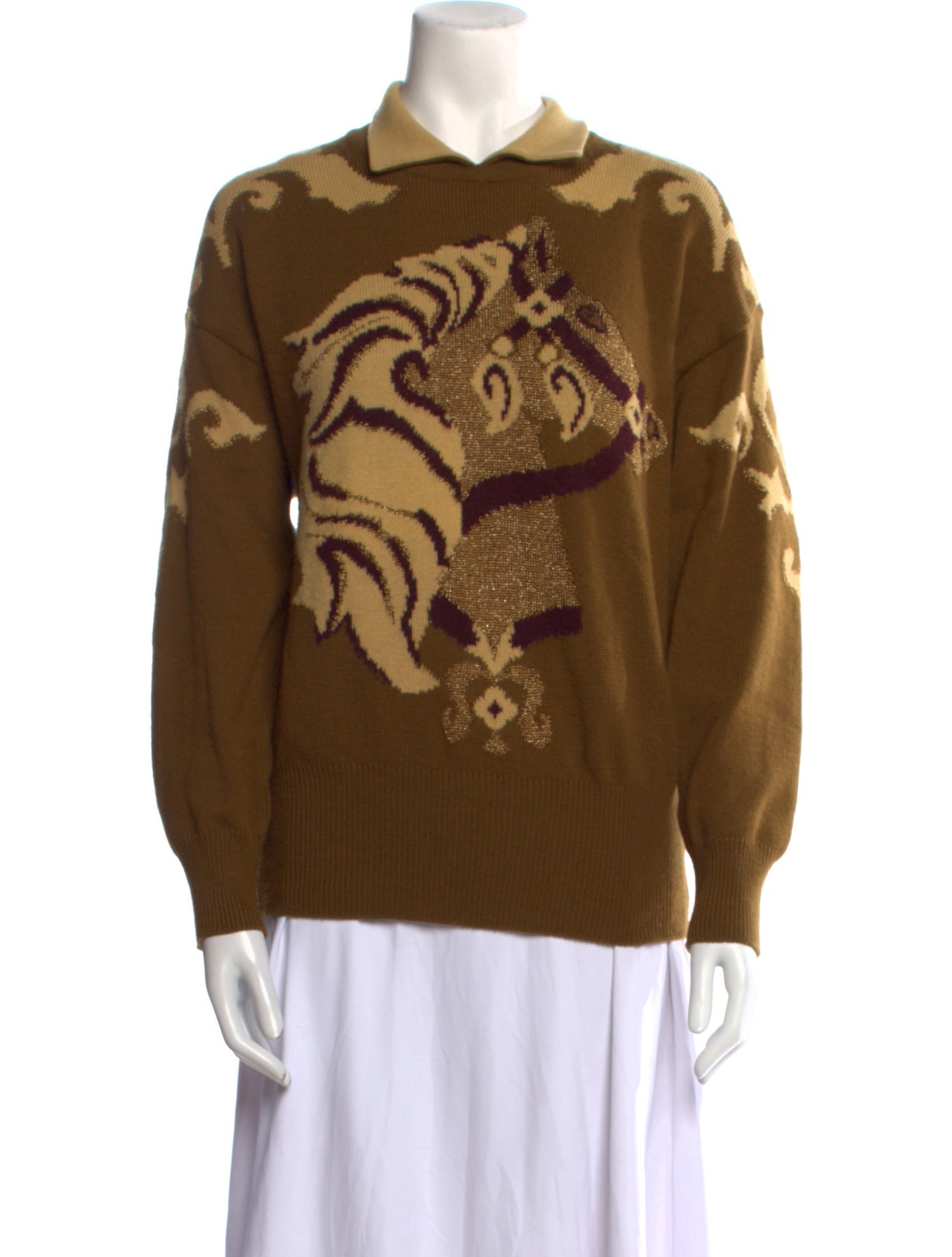 Escada Margaretha Ley Wool Printed Sweater