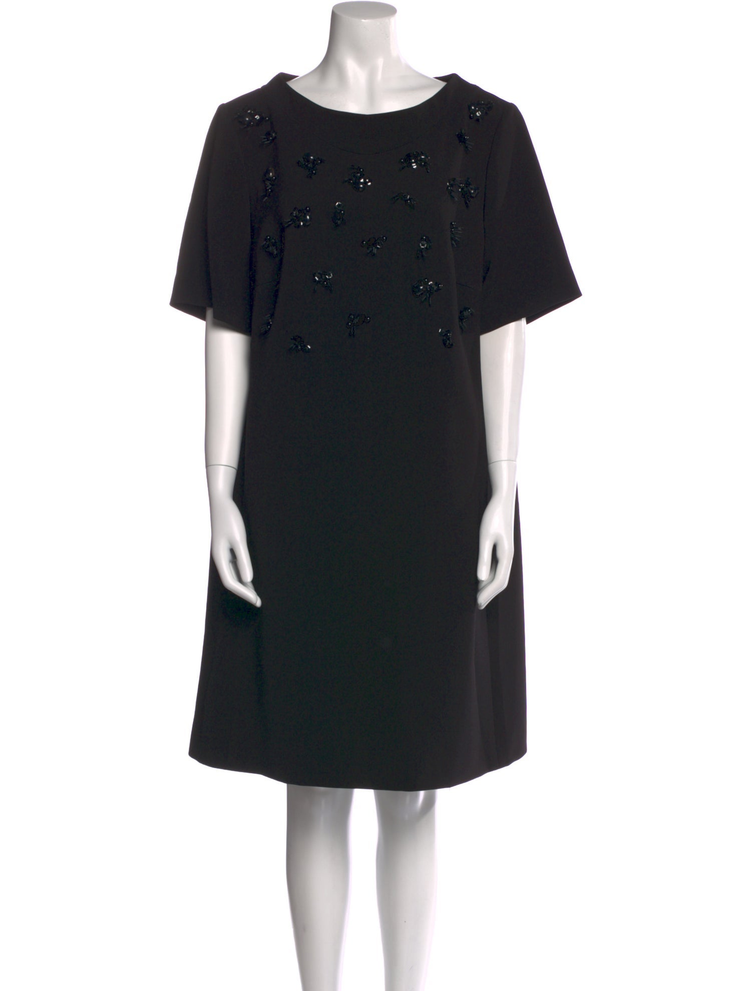 Escada Bateau Neckline Knee-Length Dress