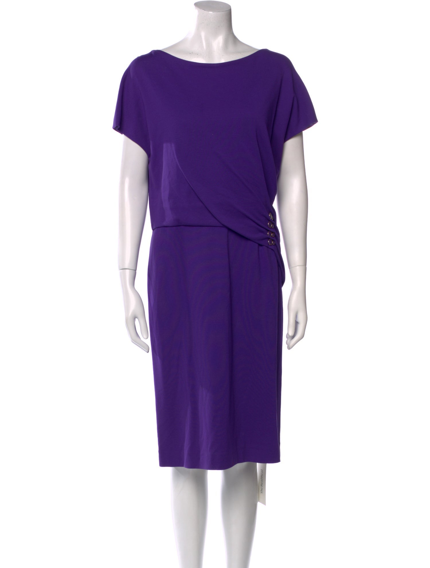 Escada Bateau Neckline Knee-Length Dress