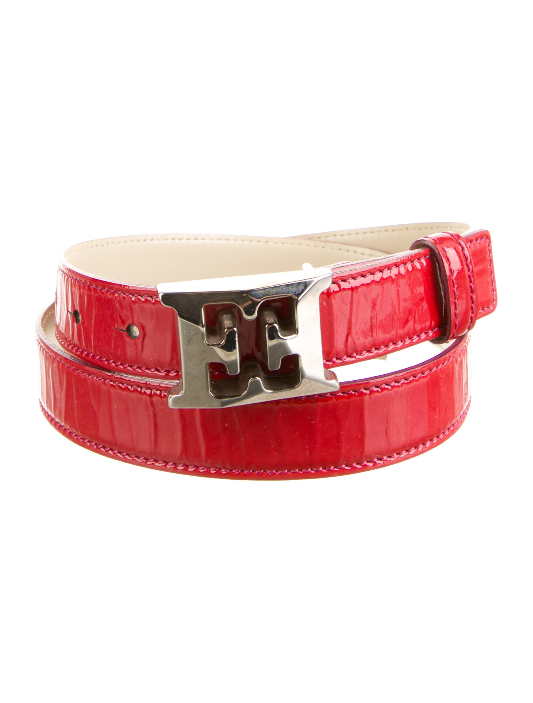 Escada Skinny Patent Leather Belt