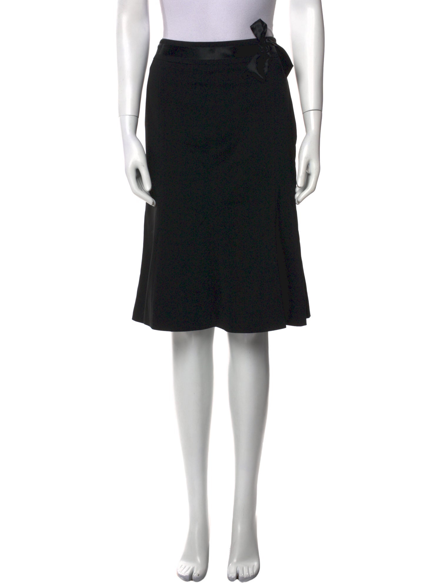 Staud Leather Trim Embellishment Knee-Length Skirt