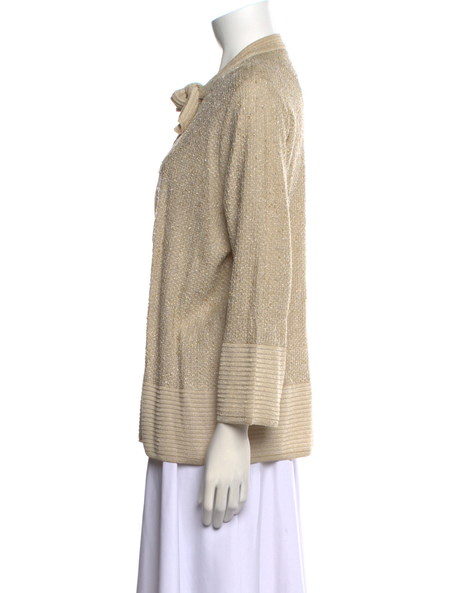 Escada Three-Quarter Sleeve Button-Up Top