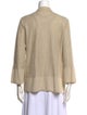 Escada Three-Quarter Sleeve Button-Up Top