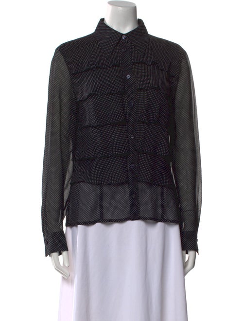 Escada Silk Printed Button-Up Top