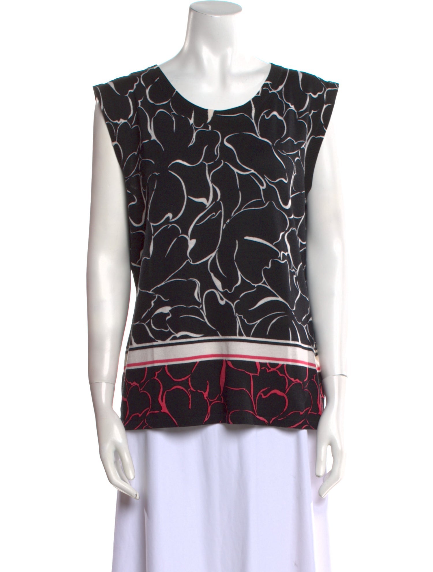 Escada Virgin Wool Printed Top