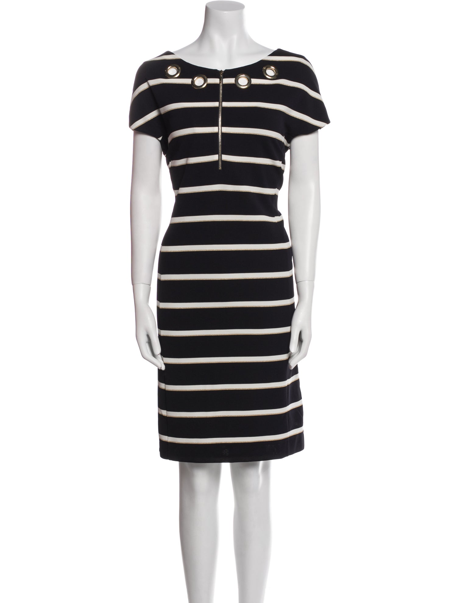 Escada Striped Knee-Length Dress