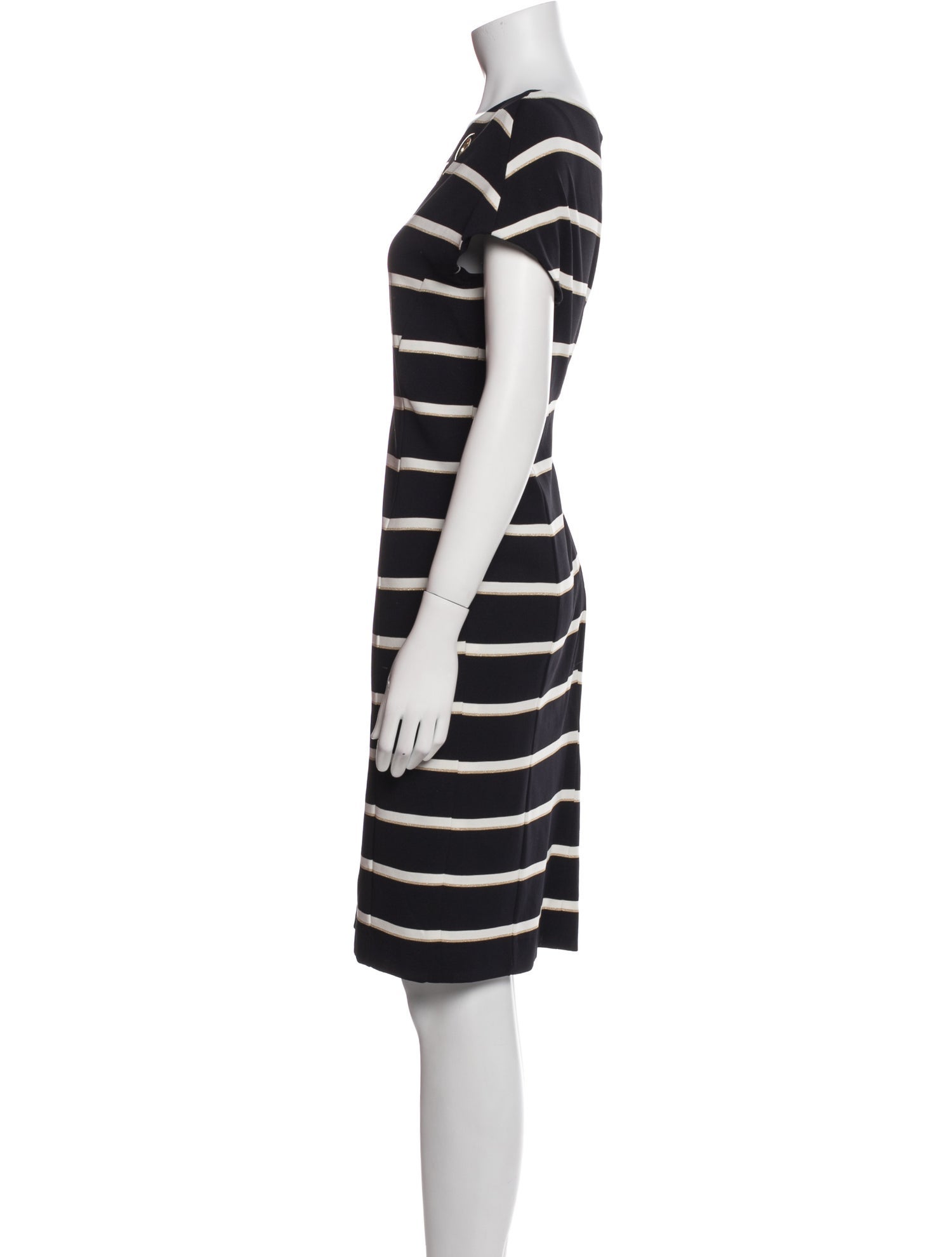 Escada Striped Knee-Length Dress