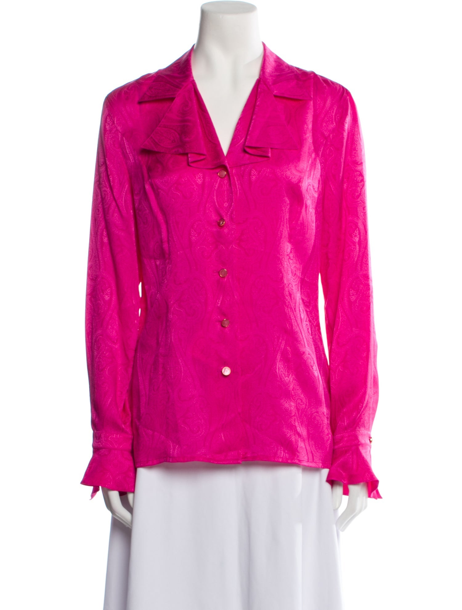 Escada Silk Long Sleeve Button-Up Top w/ Tags
