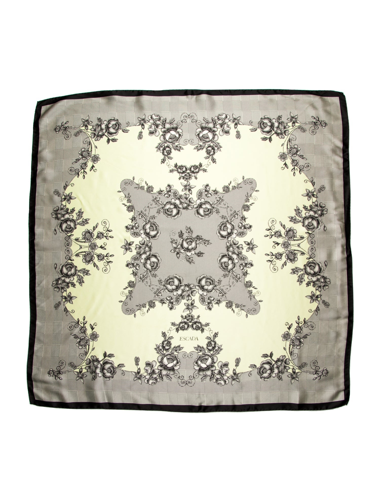 Escada Silk Floral Print Scarf