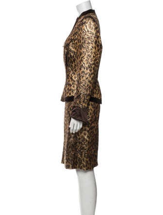 Escada Animal Print Skirt Set
