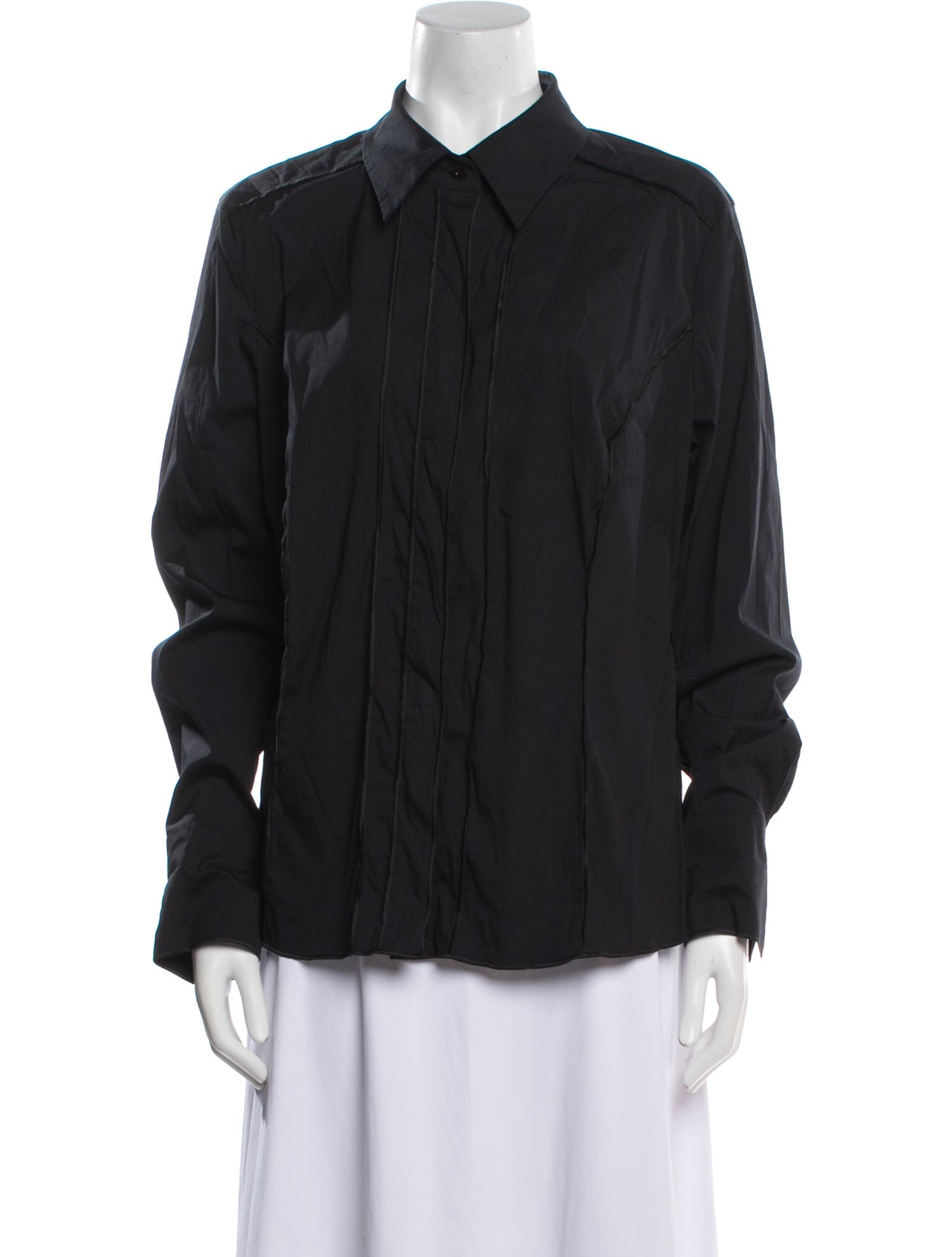 Escada Long Sleeve Button-Up Top