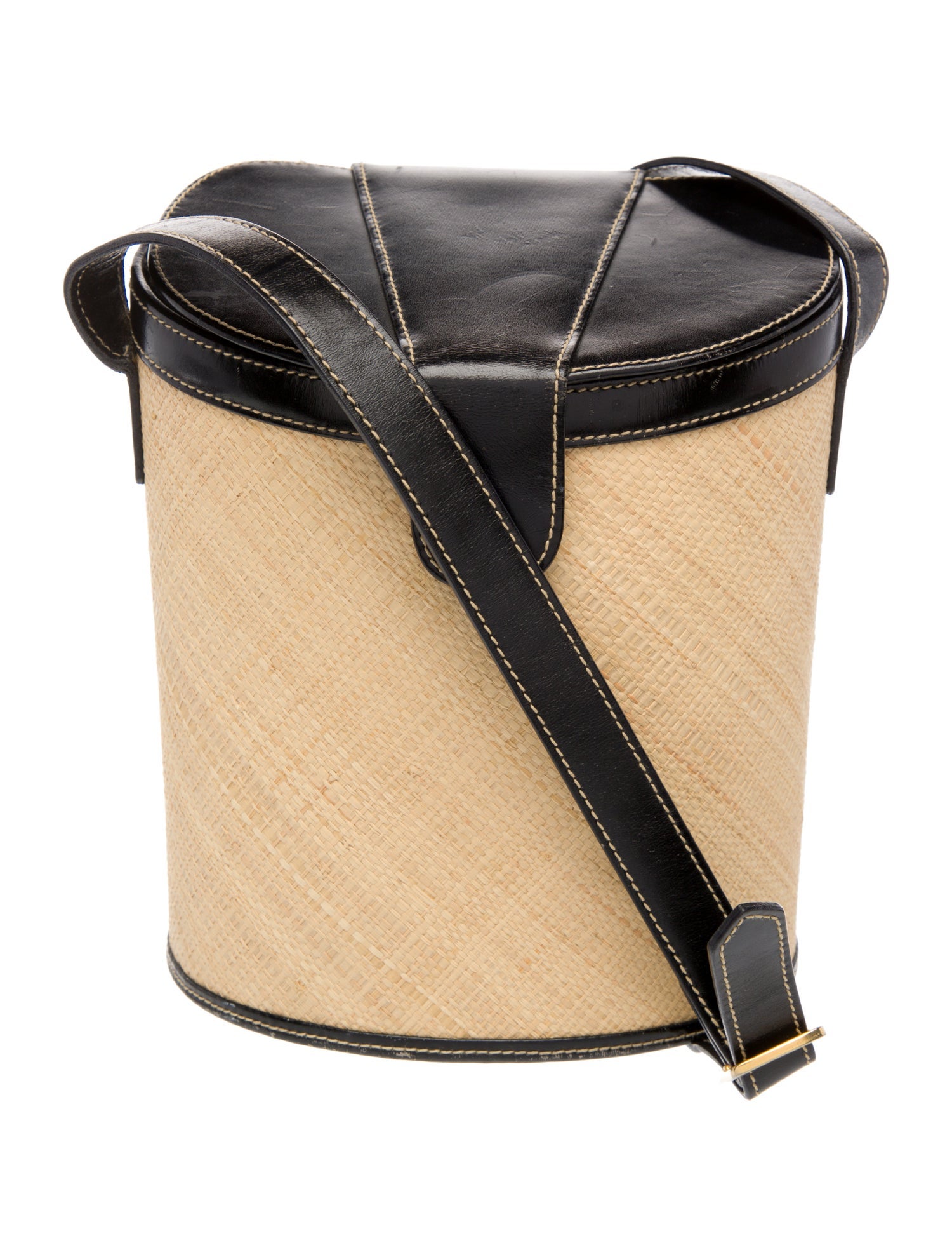 Escada Raffia Bucket Bag