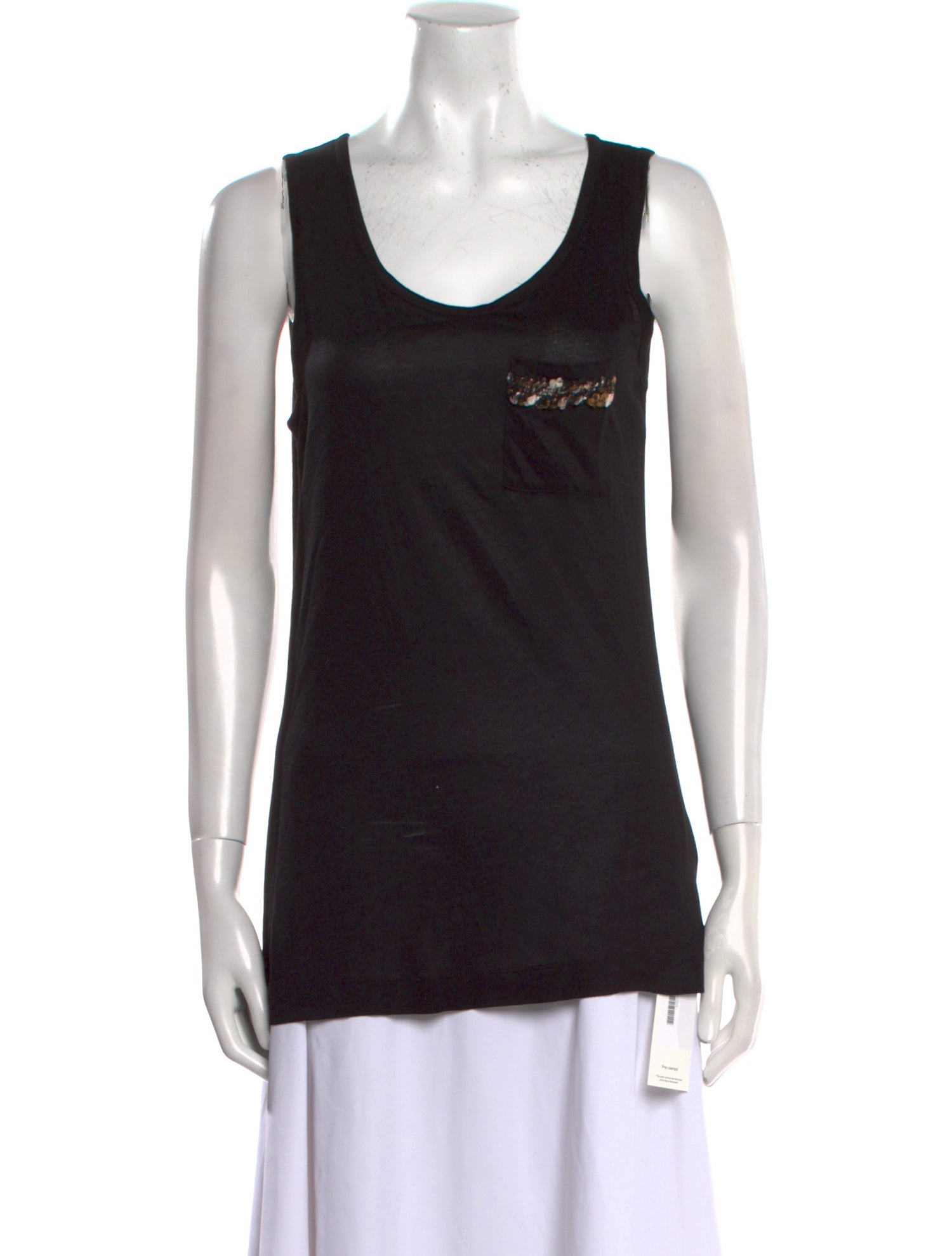Escada Scoop Neck Sleeveless Top