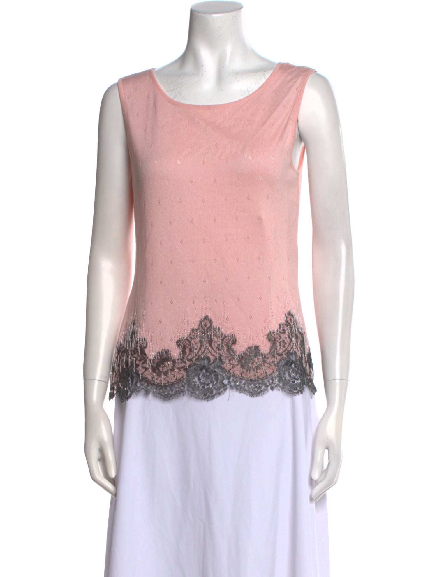 Escada Scoop Neck Sleeveless Top