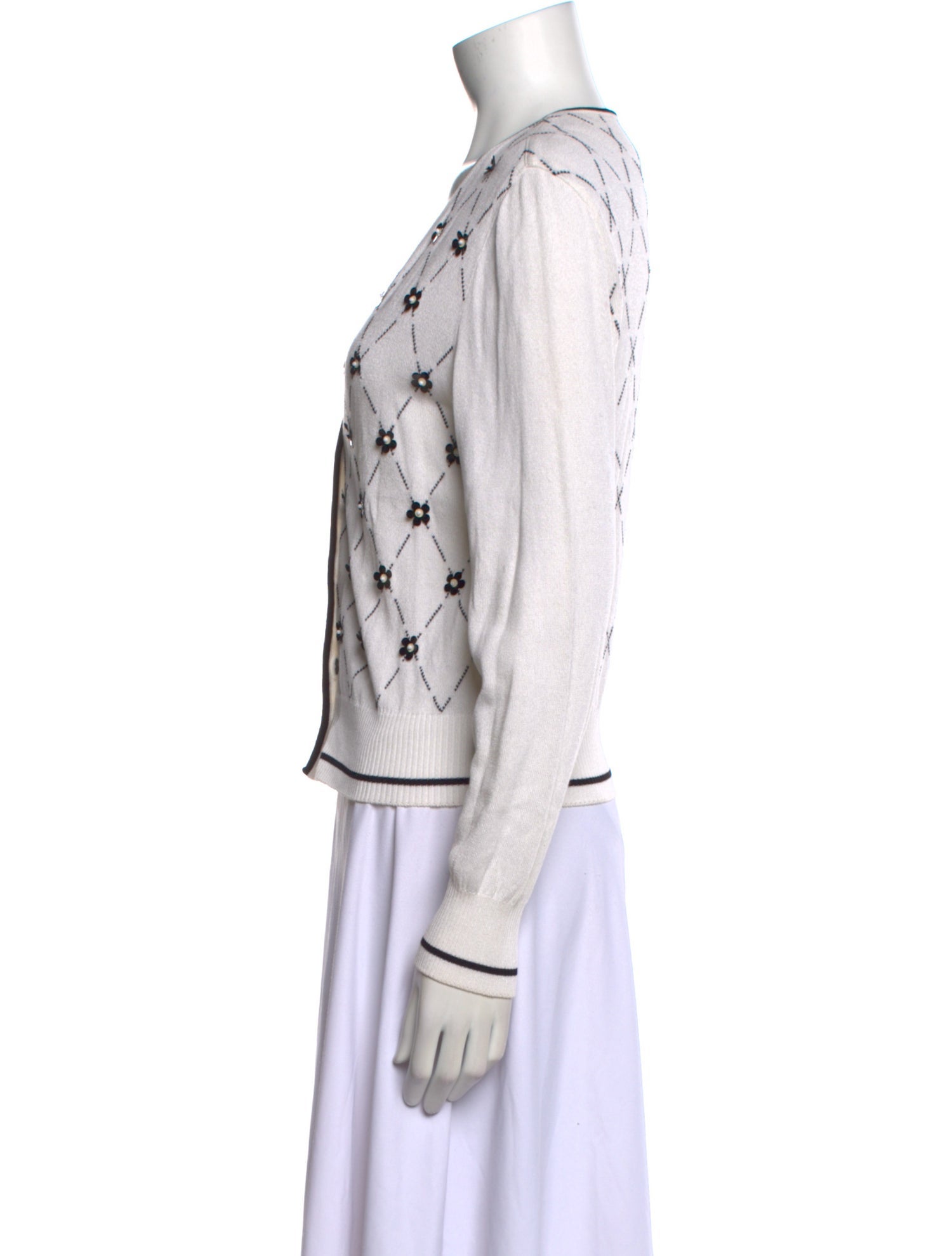 Escada Printed V-Neck Sweater