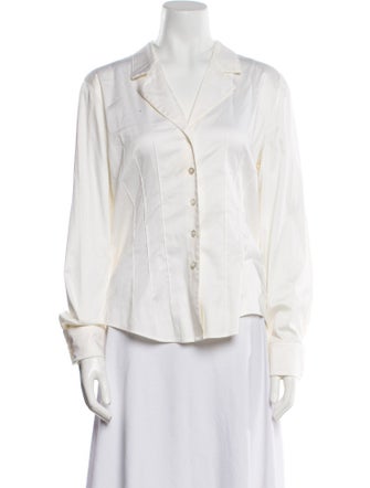 Escada Long Sleeve Button-Up Top