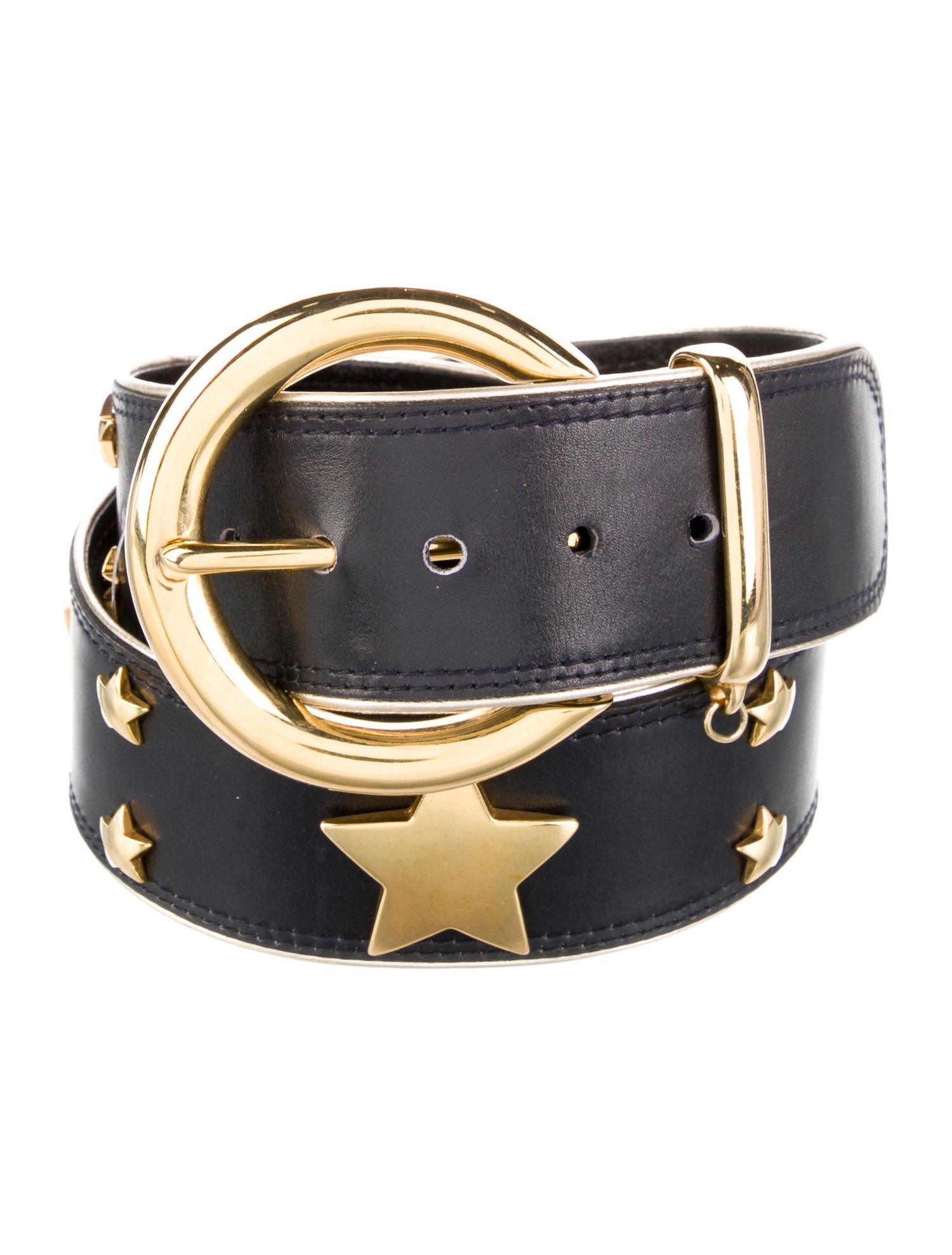 Escada Leather Studded Accents Belt