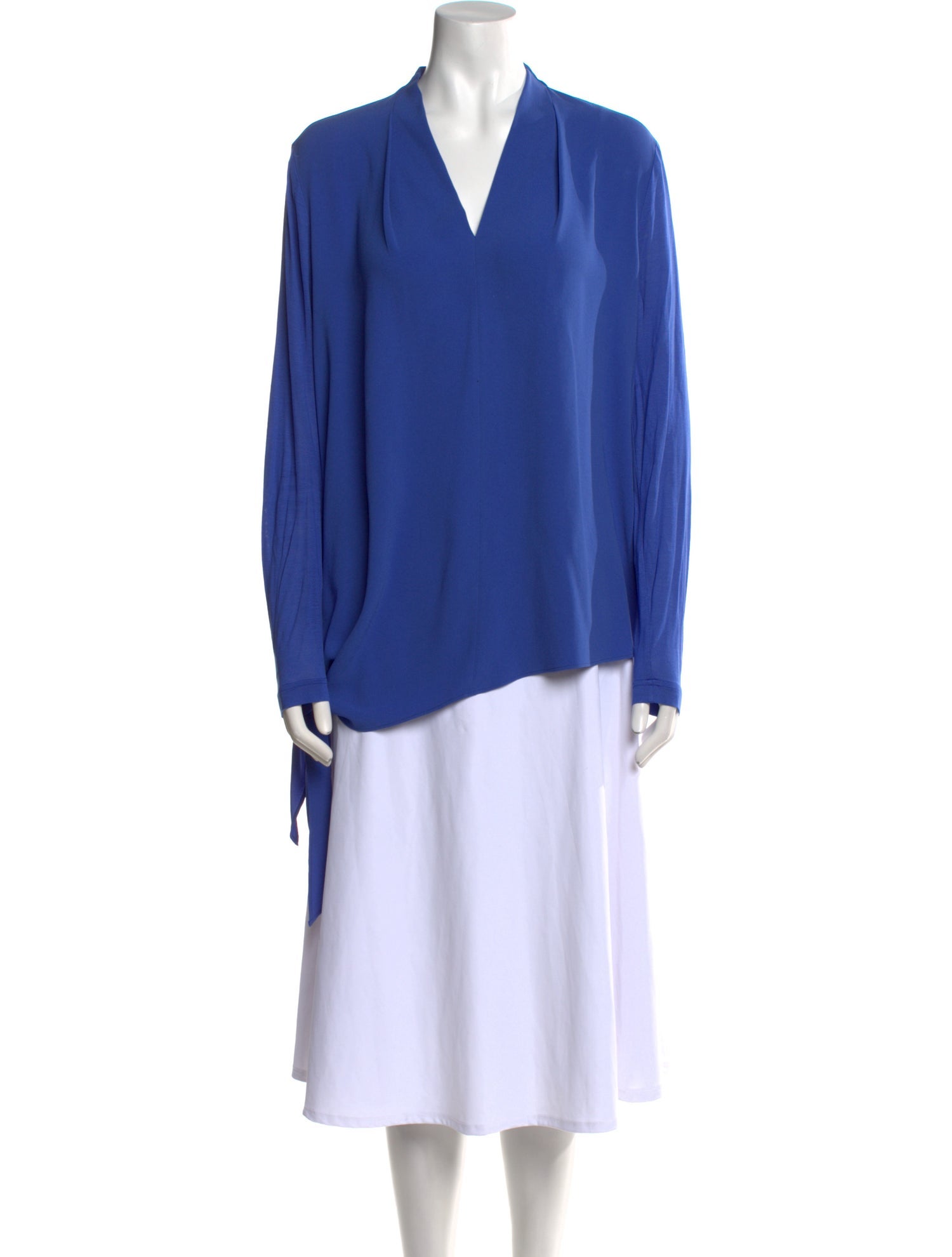 Escada V-Neck Long Sleeve Blouse