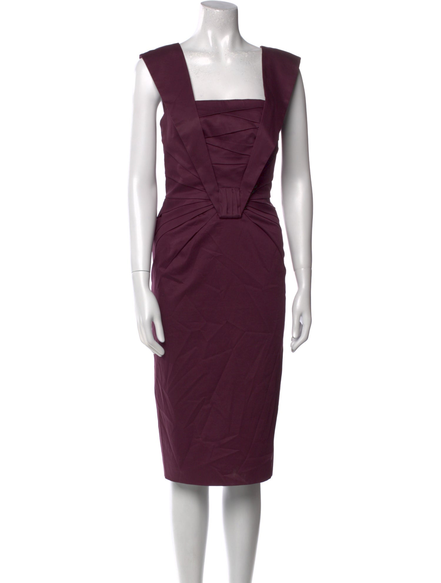 Escada Square Neckline Midi Length Dress