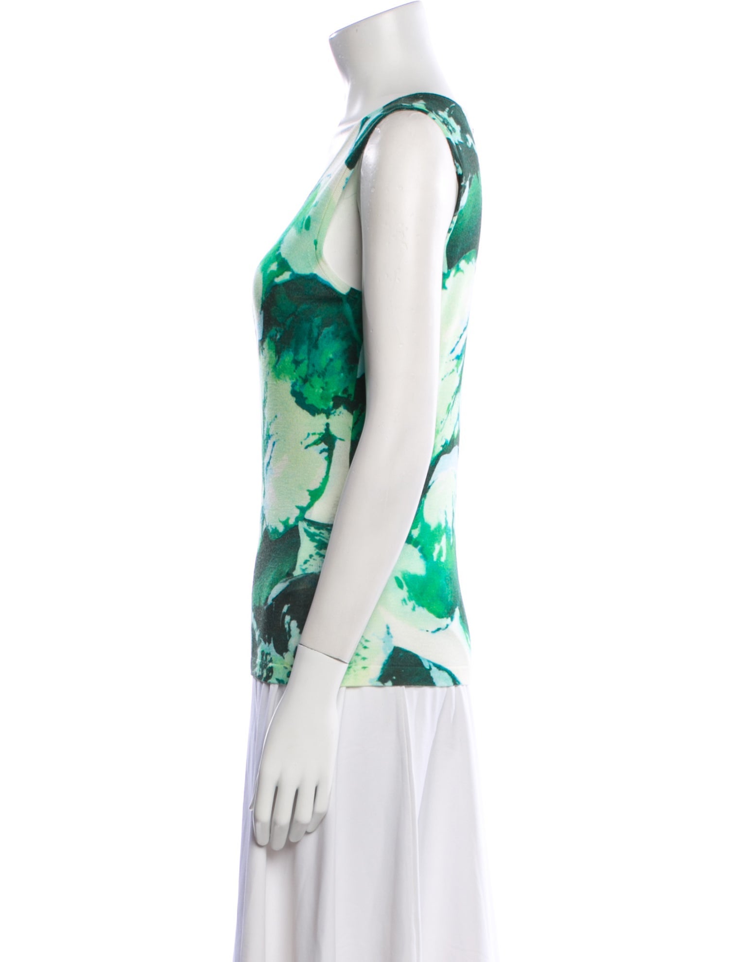 Escada Virgin Wool Floral Print Top