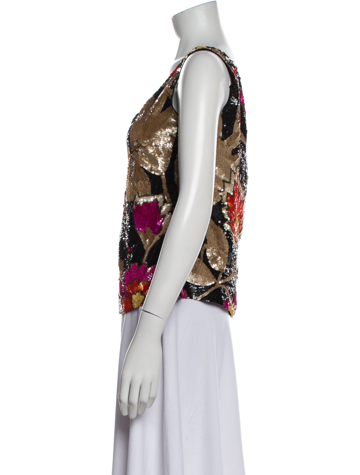 Escada Silk Floral Print Top