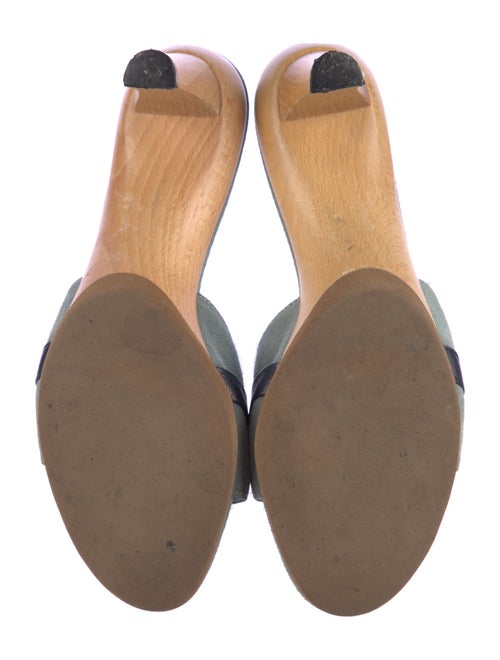 Escada Suede Printed Slides