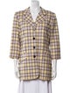 Escada Margaretha Ley Wool Plaid Print Blazer