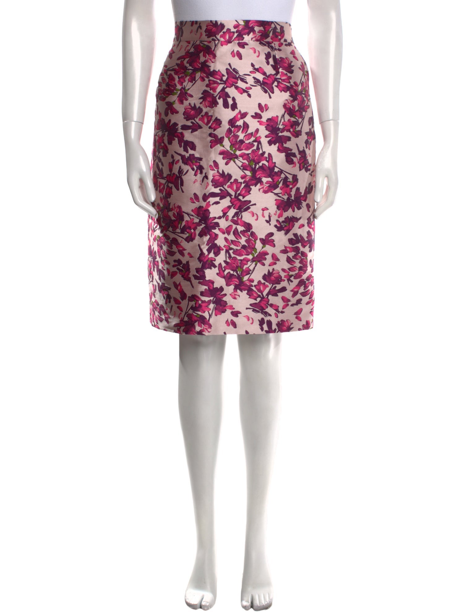 Escada Floral Print Knee-Length Skirt