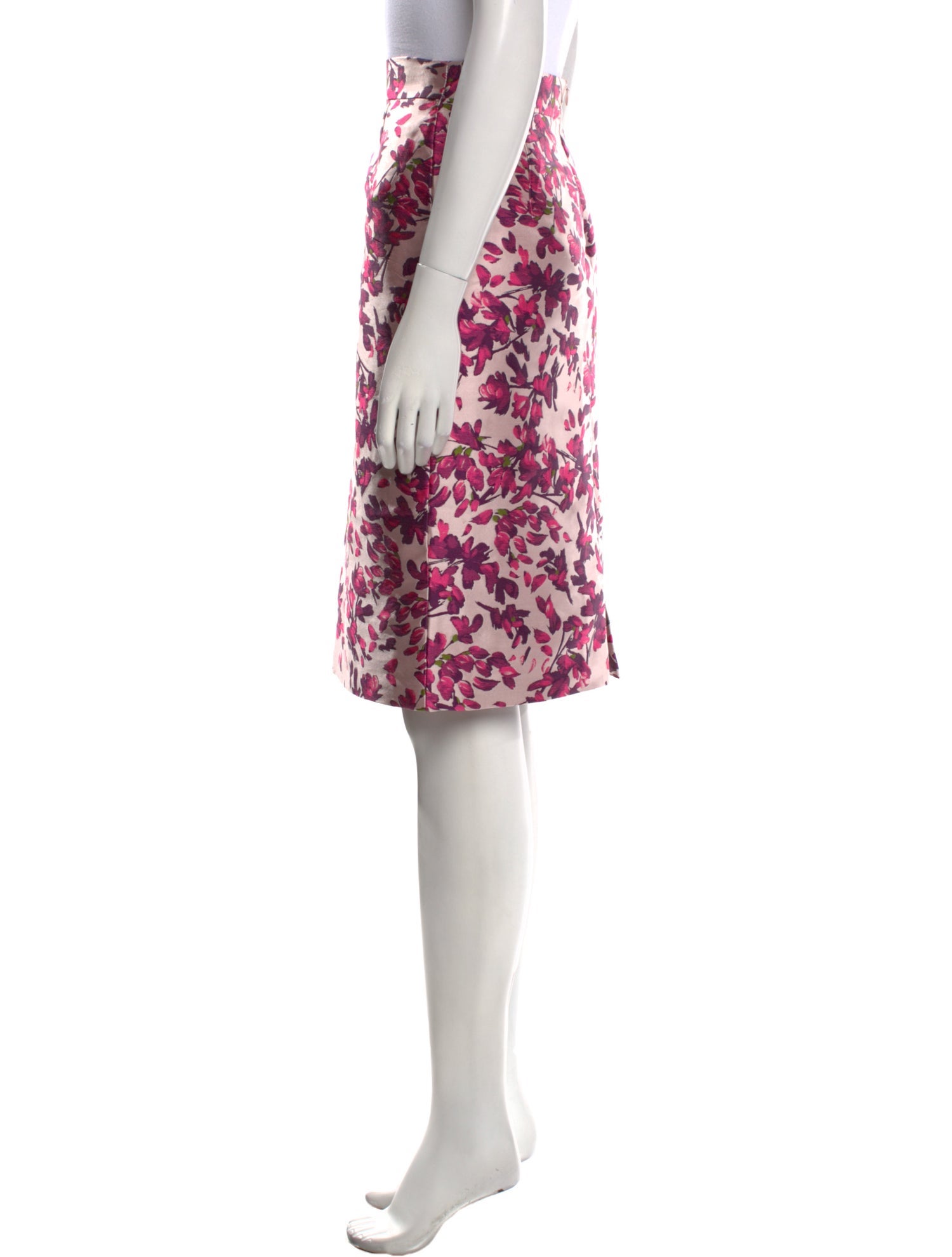 Escada Floral Print Knee-Length Skirt