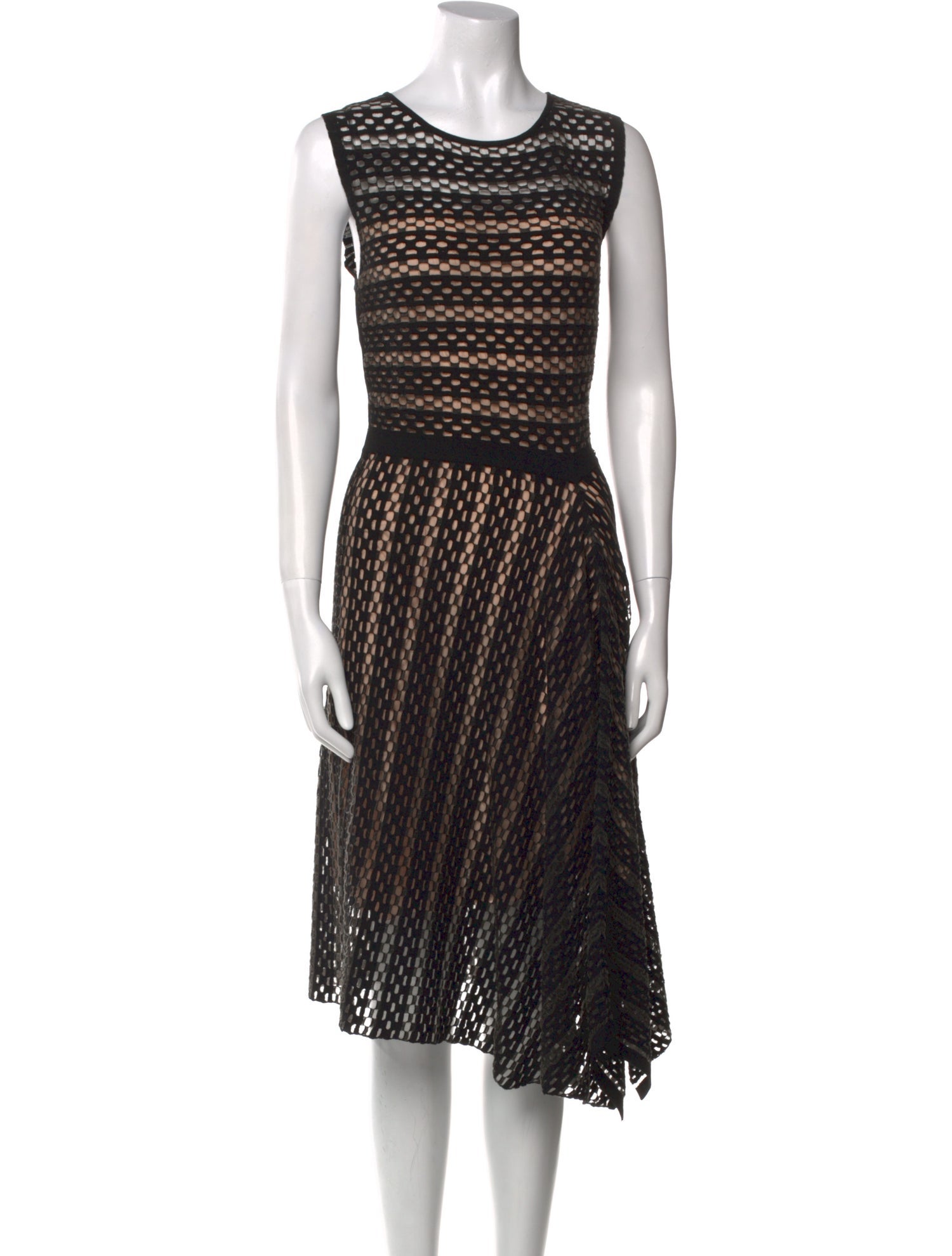 Escada Striped Midi Length Dress