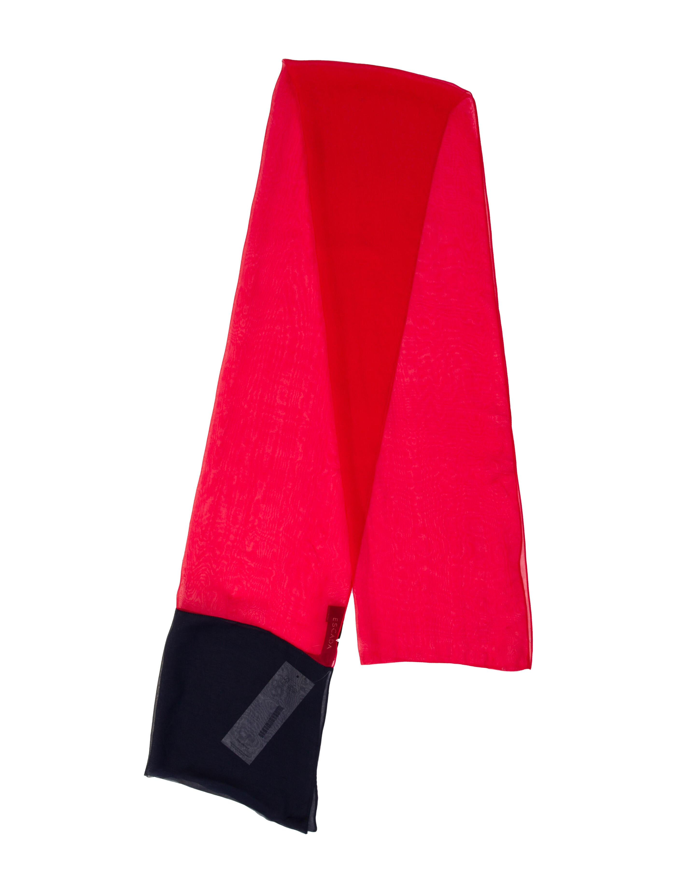 Escada Silk Colorblock Pattern Scarf