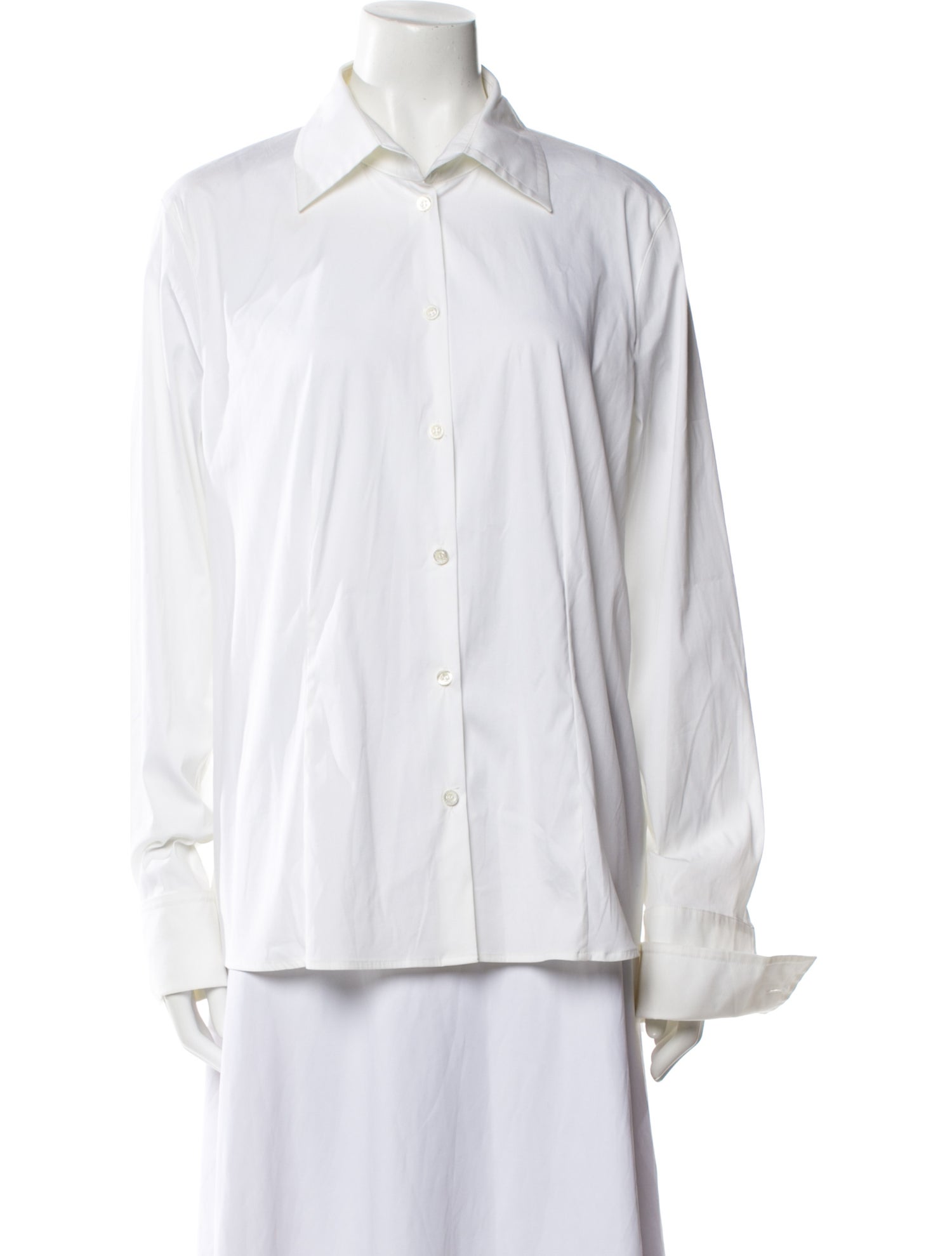 Escada Long Sleeve Button-Up Top