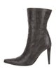 Escada Embossed Leather Sock Boots