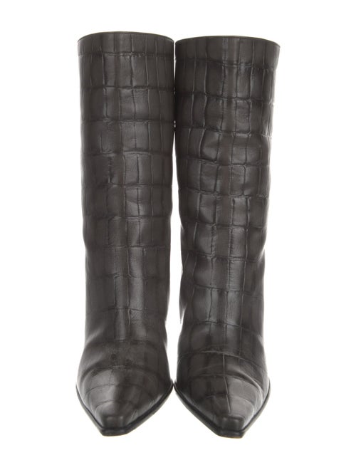 Escada Embossed Leather Sock Boots
