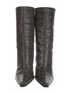 Escada Embossed Leather Sock Boots