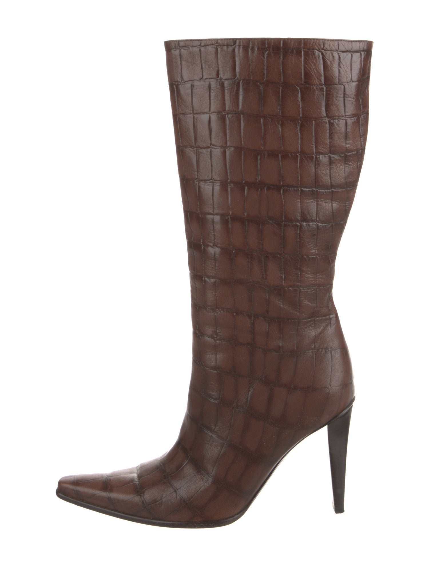 Escada Leather Printed Boots